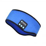 SYPVRY Sleep Headphones Bluetooth Headband, Warm Wireless Sports Headband with Thin Speaker, Side Sleepers Headphones Headband for Women Men, Blue