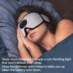 SYPVRY Cooling Sleep Eye Mask Bluetooth Wireless Sleep Headphones Bluetooth Eye Mask for Sleeping, Grey