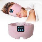SYPVRY Soft Sleep Eye Mask Bluetooth Wireless Headphones, Adjustable Music Eye Mask Silk for Sleeping Meditation Insomnia Travel