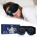 SYPVRY Wireless Sleeping Headphones Bluetooth Sleep Mask 3D Side Sleepers Blackout Eye Mask Speakers for Sleeping Airplane Travel