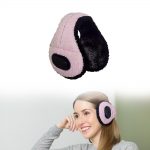SYPVRY Bluetooth Earmuffs Winter Ear Warmer with Headphones, Warm Wireless Adjustable Music Ear Muffs, Pink