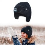 SYPVRY Bluetooth Beanie Hat Wireless Headphone, Men Women Winter Knit Hat with Ear Flaps Music Speaker Hat Outdoor Walking Cap
