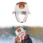 SYPVRY Kids Led Winter Trapper Hat with Light, Warm Winter Snow Hat with Ear Flaps Boys Girls Cute Ushanka Hat Christmas Gift, Brown