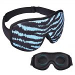 SYPVRY Luxury Sleep Eye Mask Adjustable 3D Eye Cover for Women Men Blackout Mask for Travel Airplane Office Home Use, Blue