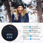 SYPVRY Bluetooth Beanie Hat with Wireless Headphone, Men Women Winter Knit Sports Cap with Speaker Outdoor Walking Music Hat