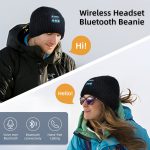 SYPVRY Bluetooth Beanie Hat with Wireless Headphone, Men Women Winter Knit Sports Cap with Speaker Outdoor Walking Music Hat