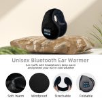 SYPVRY Wireless Adjustable Bluetooth Earmuffs Headphones Winter Ear Warmer with Microphones Women Men Warm Music Ear Muffs, Black