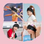 SYPVRY Kids Wireless Sleep Headphones Bluetooth Headband Breathable Headband for Study Sleep Sport Girls Boy Cute Cat Headband
