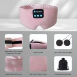 SYPVRY Soft Sleep Eye Mask Bluetooth Wireless Headphones, Adjustable Music Eye Mask Silk for Sleeping Meditation Insomnia Travel