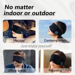 SYPVRY Blackout Sleep Eye Mask Wireless Bluetooth Headphones for Sleeping,  Meditation Travel Music Eye Mask Headband Headphones