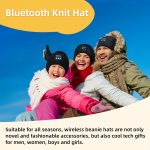 SYPVRY Bluetooth Beanie Hat with Wireless Headphone, Men Women Winter Knit Sports Cap with Speaker Outdoor Walking Music Hat