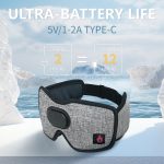 SYPVRY Heated Eye Mask Dry Eyes with Bluetooth Headphones, Eye Mask Heat with Temperature & Timer Control USB Electric Eye Mask Wireless