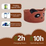 SYPVRY Kids Sleep Headphones Bluetooth Headband Wireless Warm headband for Study Sleep Sport Cute Bear Headband