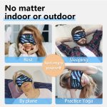 SYPVRY Blackout Eye Mask with Bluetooth Headphones, Wireless Music Eye Mask for Men Women Sleep Travel, Blue