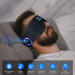 SYPVRY Wireless Sleeping Headphones Bluetooth Sleep Mask 3D Side Sleepers Blackout Eye Mask Speakers for Sleeping Airplane Travel