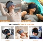 SYPVRY Bluetooth Sleeping Mask Blindfold Wireless Headphones for Sleeping, Breathable Headband Headphones Music Eye Mask, Black