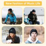SYPVRY Bluetooth Beanie Hat with Wireless Headphone, Men Women Winter Knit Sports Cap with Speaker Outdoor Walking Music Hat