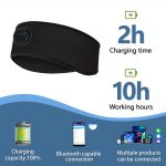 SYPVRY Bluetooth Headband Wireless Headphones Sports Headband with Speaker Microphones