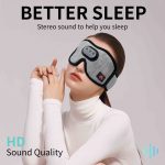 SYPVRY Heated Eye Mask Dry Eyes with Bluetooth Headphones, Eye Mask Heat with Temperature & Timer Control USB Electric Eye Mask Wireless