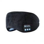 SYPVRY Cotton Sleep Eye Mask Bluetooth Headphones for Women Men, Blindfold Bluetooth Sleep Mask Music Eye Cover with Speakers, Airplane Travel Accessories, Black