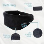 SYPVRY Blackout Sleep Eye Mask Wireless Bluetooth Headphones for Sleeping,  Meditation Travel Music Eye Mask Headband Headphones