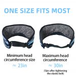 SYPVRY Blackout Eye Mask with Bluetooth Headphones, Wireless Music Eye Mask for Men Women Sleep Travel, Blue