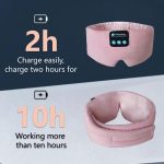 SYPVRY Soft Sleep Eye Mask Bluetooth Wireless Headphones, Adjustable Music Eye Mask Silk for Sleeping Meditation Insomnia Travel