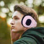 SYPVRY Bluetooth Earmuffs Winter Ear Warmer with Headphones, Warm Wireless Adjustable Music Ear Muffs, Pink