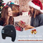 SYPVRY Bluetooth Beanie Hat Wireless Headphone, Men Women Winter Knit Hat with Ear Flaps Music Speaker Hat Outdoor Walking Cap