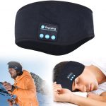SYPVRY Sleep Headphones Bluetooth Headband, Warm Wireless Sports Headband with Thin Speaker, Side Sleepers Headphones Headband for Women Men, Black