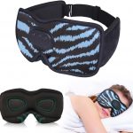 SYPVRY Sleep Mask with Bluetooth Headphones, Wireless Music Sleeping Headphones 3D Eye Mask for Sleeping Meditation, Blue