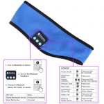 SYPVRY Sleep Headphones Bluetooth Headband, Warm Wireless Sports Headband with Thin Speaker, Side Sleepers Headphones Headband for Women Men, Blue