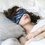 SYPVRY Blackout Eye Mask with Bluetooth Headphones, Wireless Music Eye Mask for Men Women Sleep Travel, Blue