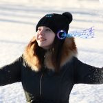 SYPVRY Beanie Hat Bluetooth Wireless Headphones, Bluetooth Knitted Beanie Faux Fur Hat Pom Detachable Ball Cap for Women Men Boys Girls