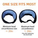 SYPVRY Cotton Sleep Eye Mask Bluetooth Headphones for Women Men, Blindfold Bluetooth Sleep Mask Music Eye Cover with Speakers, Airplane Travel Accessories, Black