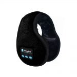 SYPVRY Wireless Adjustable Bluetooth Earmuffs Headphones Winter Ear Warmer with Microphones Women Men Warm Music Ear Muffs, Black