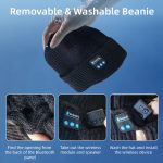SYPVRY Bluetooth Beanie Hat with Wireless Headphone, Men Women Winter Knit Sports Cap with Speaker Outdoor Walking Music Hat