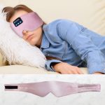 SYPVRY Soft Sleep Eye Mask Bluetooth Wireless Headphones, Adjustable Music Eye Mask Silk for Sleeping Meditation Insomnia Travel