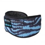 SYPVRY Blackout Eye Mask with Bluetooth Headphones, Wireless Music Eye Mask for Men Women Sleep Travel, Blue