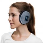 SYPVRY Wireless Earmuffs Headphones Bluetooth Earphone, Winter Bluetooth Ear Muffs for Women Men Cold Weather Music Muff Ear Warmer, Grey