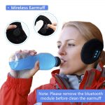 SYPVRY Wireless Earmuffs Headphones Bluetooth Earphone, Winter Bluetooth Ear Muffs for Women Men Cold Weather Music Muff Ear Warmer,Black