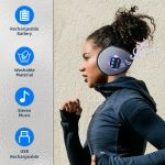 SYPVRY Wireless Earmuffs Headphones Bluetooth Earphone, Winter Bluetooth Ear Muffs for Women Men Cold Weather Music Muff Ear Warmer, Grey