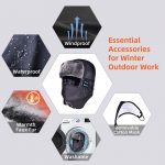 SYPVRY Bluetooth Winter Trapper Hat for Men Women Wireless Headphones Winter Bomber Snow Hat with Ear Flaps Windproof Face Cover, Black