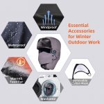 SYPVRY Bluetooth Winter Trapper Hat for Men Women Wireless Headphones Winter Bomber Snow Hat with Ear Flaps Windproof Face Cover, Grey