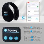 SYPVRY Wireless Earmuffs Headphones Bluetooth Earphone, Winter Bluetooth Ear Muffs for Women Men Cold Weather Music Muff Ear Warmer,Black