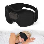 SYPVRY Cooling Sleep Eye Mask Bluetooth Wireless Sleep Headphones Bluetooth Eye Mask for Sleeping, Black