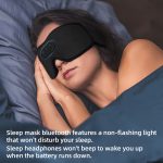 SYPVRY Cooling Sleep Eye Mask Bluetooth Wireless Sleep Headphones Bluetooth Eye Mask for Sleeping, Black