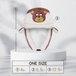 SYPVRY Kids Led Winter Trapper Hat with Light, Warm Winter Snow Hat with Ear Flaps Boys Girls Cute Ushanka Hat Christmas Gift, Brown
