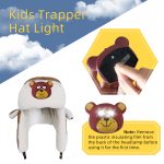SYPVRY Kids Led Winter Trapper Hat with Light, Warm Winter Snow Hat with Ear Flaps Boys Girls Cute Ushanka Hat Christmas Gift, Brown