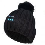 SYPVRY Beanie Hat Bluetooth Wireless Headphones, Bluetooth Knitted Beanie Faux Fur Hat Pom Detachable Ball Cap for Women Men Boys Girls